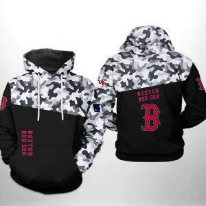 Boston Red Sox MLB Camo Veteran 3D Printed Hoodie/Zipper Hoodie