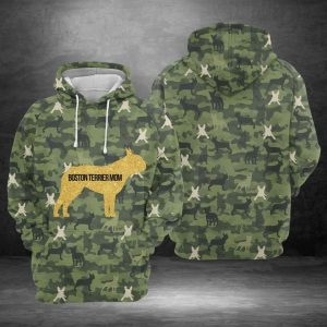 Boston Terrier Mom Camo 3D Printed Hoodie/Zipper Hoodie