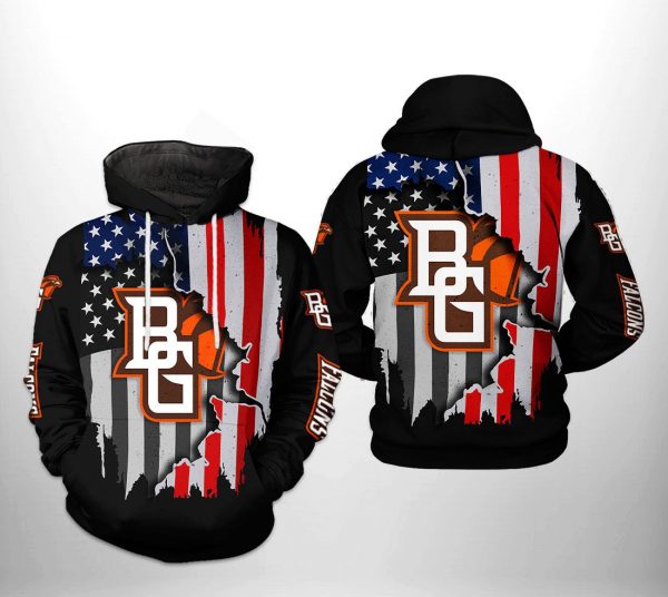 Bowling Green Falcons NCAA US Flag 3D Printed Hoodie/Zipper Hoodie