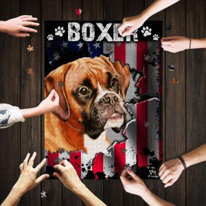 Boxer Dog Jigsaw Puzzle Set