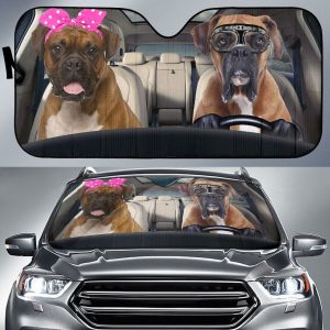 Boxer Dogs Car Auto Sun Shade