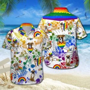 Boxer Lgbt Hawaiian Shirt Summer Button Up