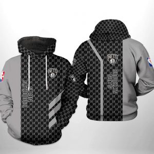 Brooklyn Nets NBA Team Pattern Mix 3D Printed Hoodie/Zipper Hoodie