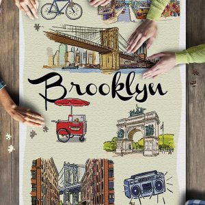 Brooklyn, New York Landmarks And Icons Jigsaw Puzzle Set