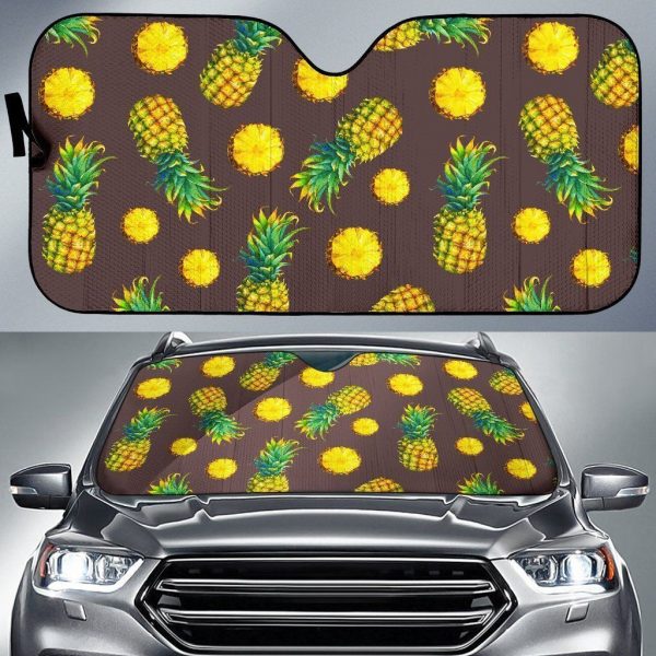 Brown Pineapple Car Auto Sun Shade