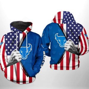 Buffalo Bulls NCAA US FLag 3D Printed Hoodie/Zipper Hoodie