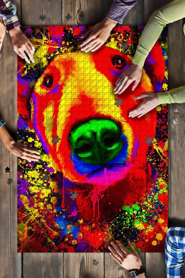 Bull Terrier Watercolor Art S Jigsaw Puzzle Set