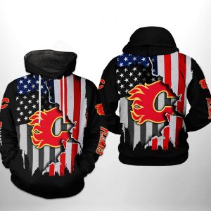 Calgary Flames NHL US FLag Team 3D Printed Hoodie/Zipper Hoodie