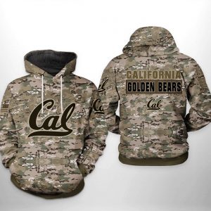 California Golden Bears NCAA Camo Veteran 3D Printed Hoodie/Zipper Hoodie