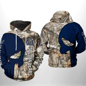 California Golden Bears NCAA Camo Veteran Hunting 3D Printed Hoodie/Zipper Hoodie