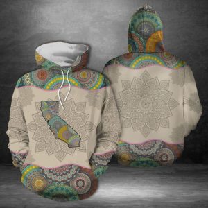 California Mandala 3D Printed Hoodie/Zipper Hoodie