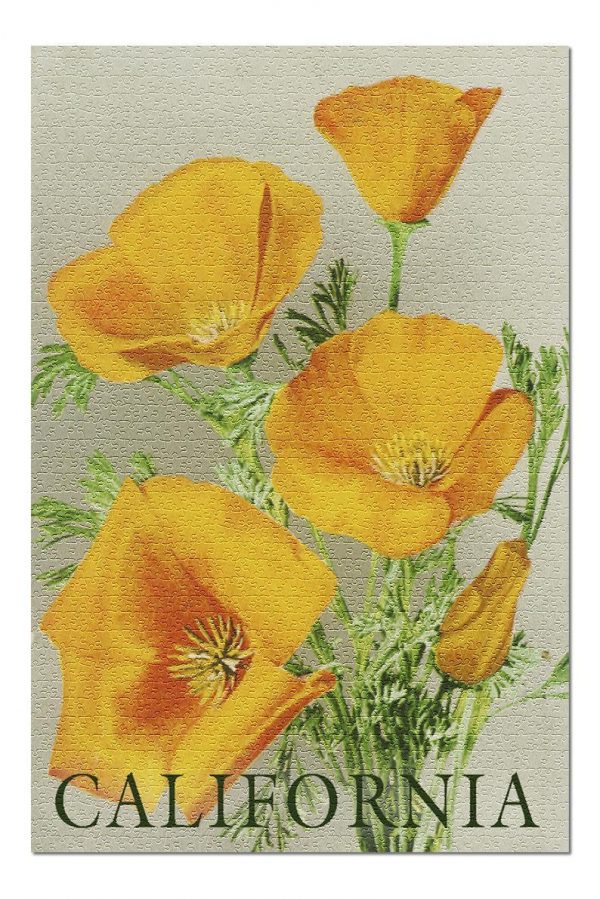 California Yellow Poppies Jigsaw Puzzle Set