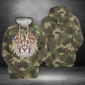 Camo Lion 3D Printed Hoodie/Zipper Hoodie