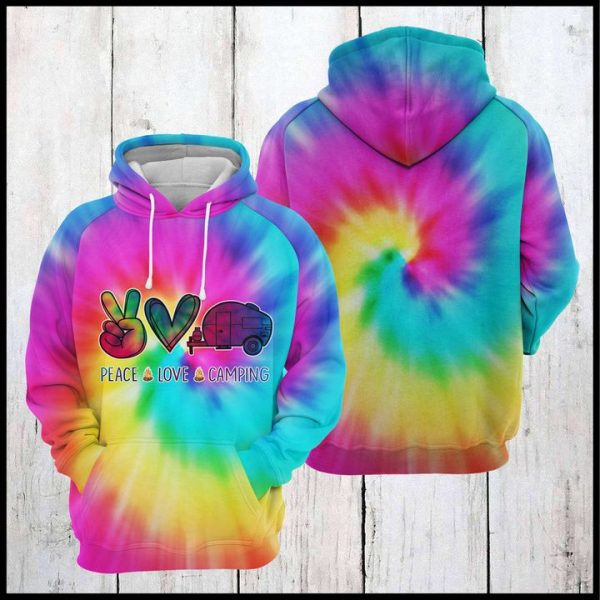 Camping Tie Dye 3D Printed Hoodie/Zipper Hoodie