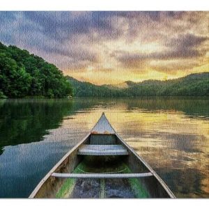 Canoe On Lake At Sunset? Jigsaw Puzzle Set