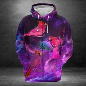 Cardinal Purple Sky 3D Printed Hoodie/Zipper Hoodie