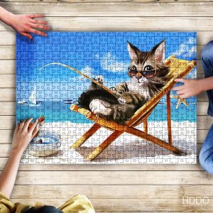 Cat Fishing Jigsaw Puzzle Set