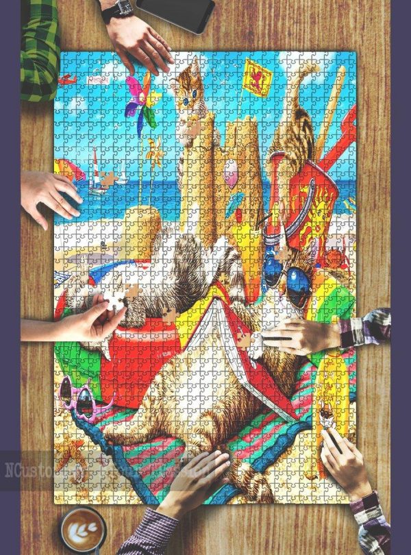 Cats Beachcombers Jigsaw Puzzle Set