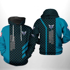 Charlotte Hornets NBA Team Pattern Mix 3D Printed Hoodie/Zipper Hoodie