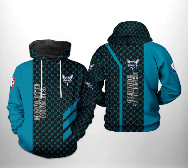 Charlotte Hornets NBA Team Pattern Mix 3D Printed Hoodie/Zipper Hoodie