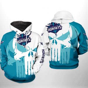 Charlotte Hornets NBA Team Skull 3D Printed Hoodie/Zipper Hoodie