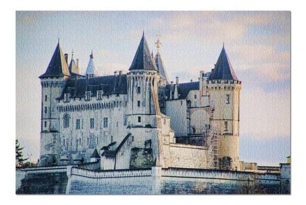 Chateau Saumur At Sunset Jigsaw Puzzle Set