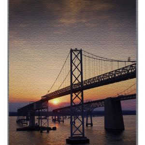 Chesapeake Bay Bridge At Sunset Jigsaw Puzzle Set