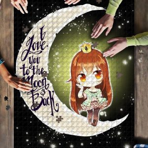 Chibi Anime Girl Moon Jigsaw Puzzle Set