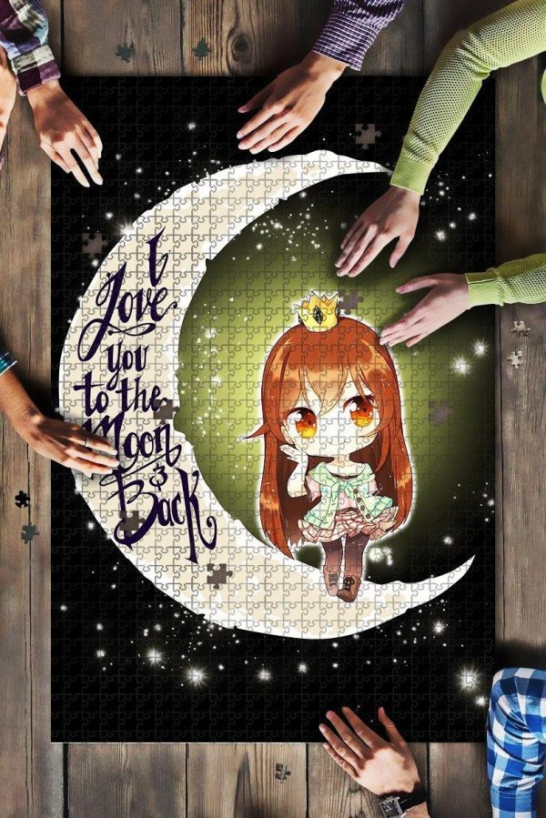 Chibi Anime Girl Moon Jigsaw Puzzle Set