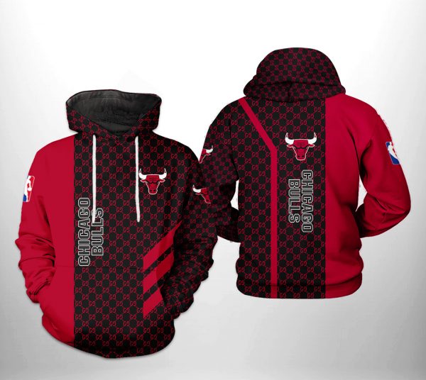 Chicago Bulls NBA Team Pattern Mix 3D Printed Hoodie/Zipper Hoodie