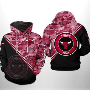 Chicago Bulls NBA US Camo Team 3D Printed Hoodie/Zipper Hoodie