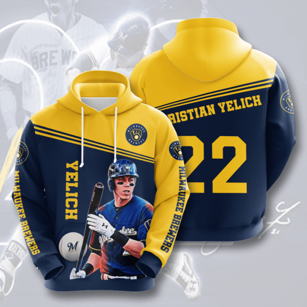 Christian Yelich Milwaukee Brewers 3D Printed Hoodie/Zipper Hoodie