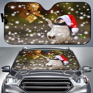 Christmas Penguin Car Auto Sun Shade