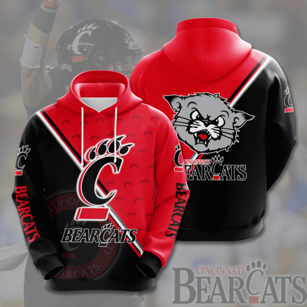 Cincinnati Bearcats NCAA Team 3D Printed Hoodie/Zipper Hoodie