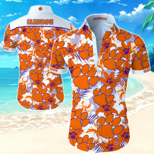 Clemson Tigers Hawaiian Shirt Summer Button Up