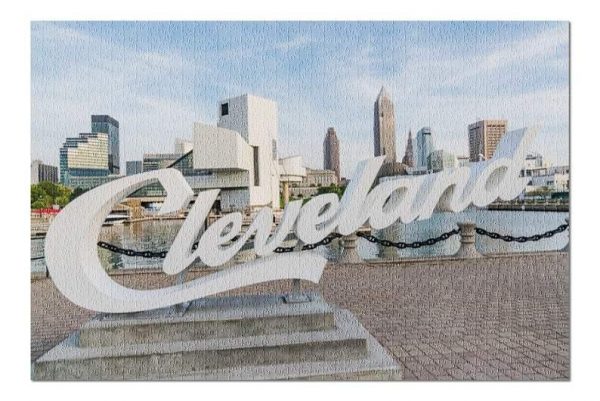 Cleveland Sign Jigsaw Puzzle Set