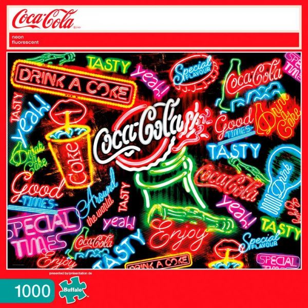 Coca Cola Neon Jigsaw Puzzle Set