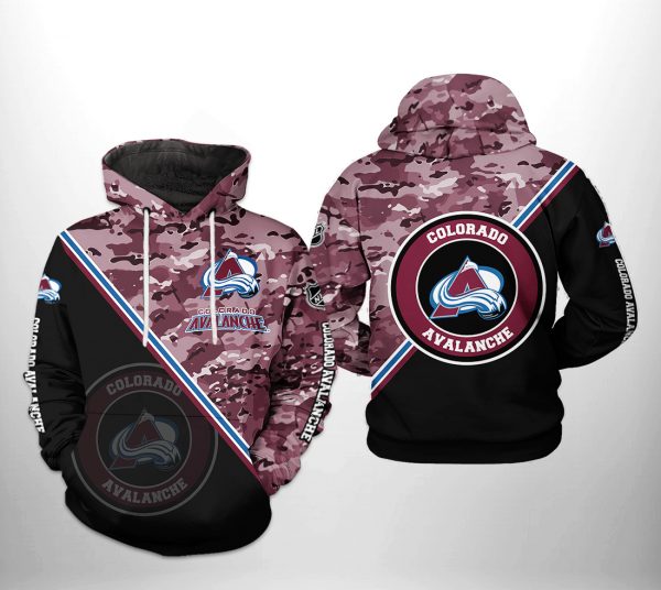 Colorado Avalanche NHL Camo Team 3D Printed Hoodie/Zipper Hoodie