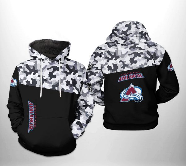 Colorado Avalanche NHL Camo Veteran 3D Printed Hoodie/Zipper Hoodie