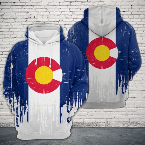 Colorado Flag 3D Printed Hoodie/Zipper Hoodie