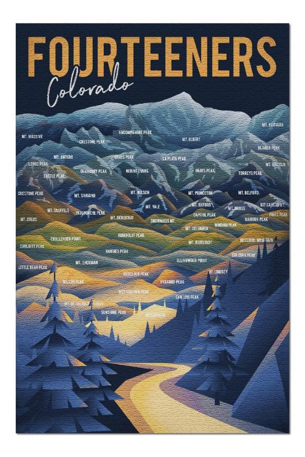 Colorado Fourteeners Jigsaw Puzzle Set