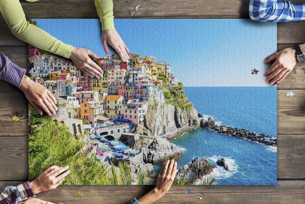 Colorful Buildings Of Cinque Terre National Park, Italy Jigsaw Puzzle Set