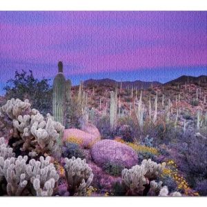 Colorful Flowers At Sunset Jigsaw Puzzle Set