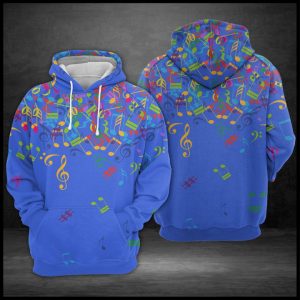 Colorful Music Notes 3D Printed Hoodie/Zipper Hoodie