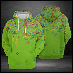 Colorful Music Notes 3D Printed Hoodie/Zipper Hoodie