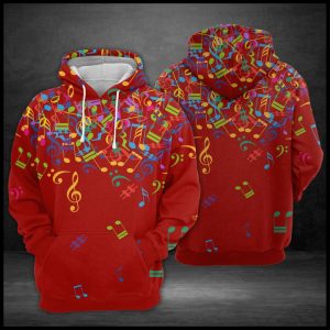 Colorful Music Notes 3D Printed Hoodie/Zipper Hoodie