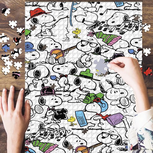 Comic, Peanuts, Snoopy Dog Jigsaw Puzzle Set