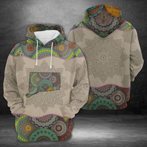 Connecticut Mandala 3D Printed Hoodie/Zipper Hoodie