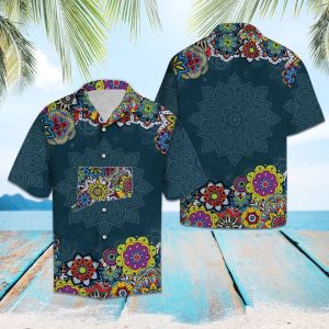 Connecticut Mandala Hawaiian Shirt Summer Button Up