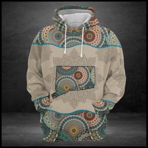 Connecticut State Mandala 3D Printed Hoodie/Zipper Hoodie